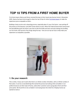 TOP 10 TIPS FROM A FIRST HOME BUYER-converted