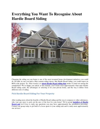 everything you want to recognise about hardie