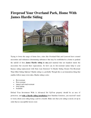 fireproof your overland park home with james