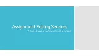 assignment editing services