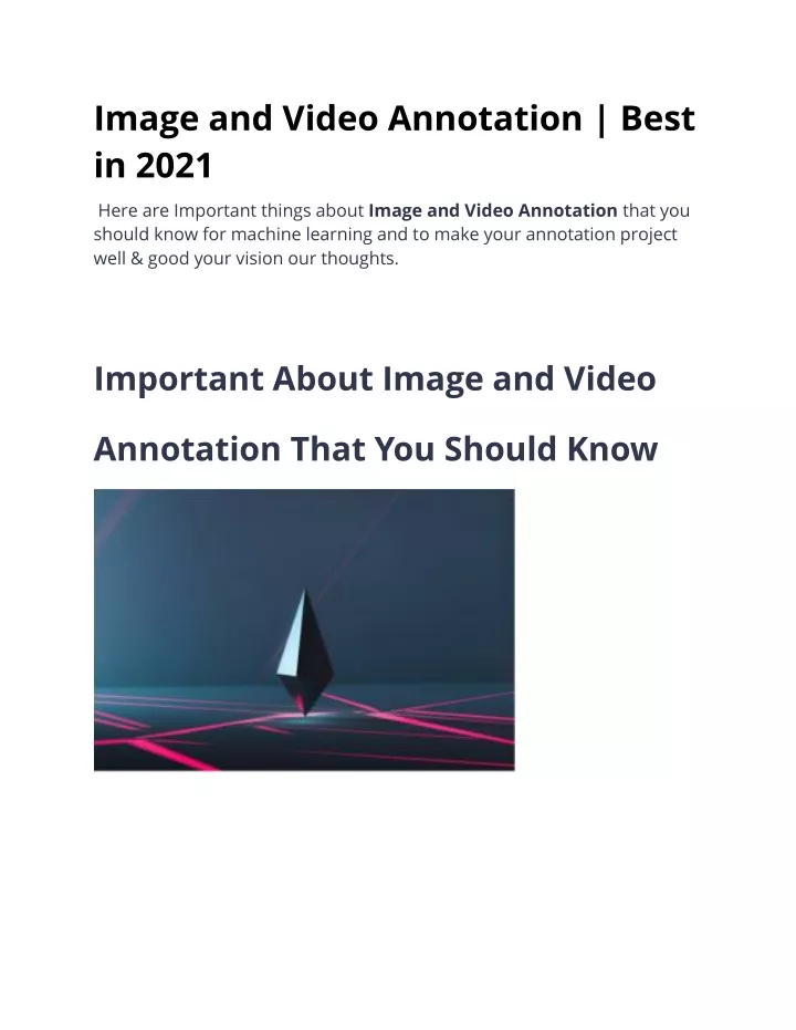 image and video annotation best in 2021