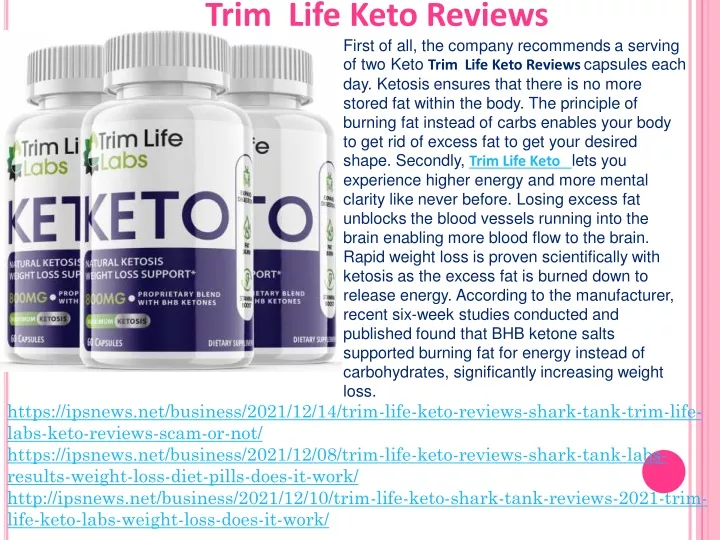 trim life keto reviews first of all the company