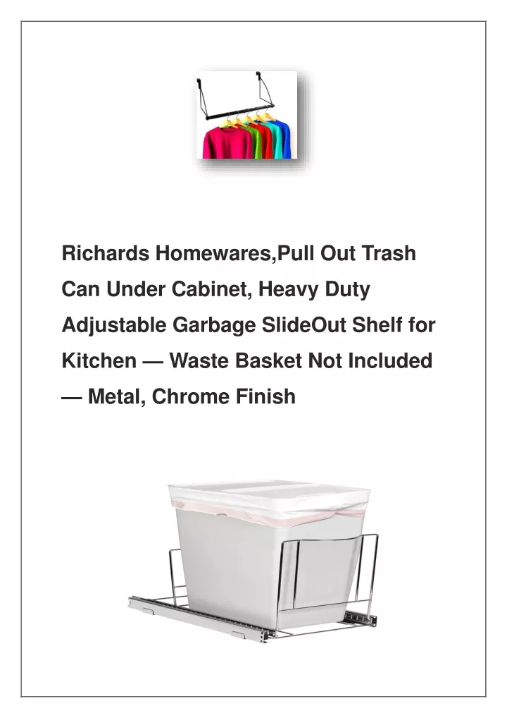 richards homewares pull out trash
