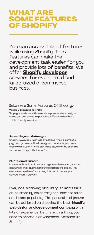 What Are Some Features Of Shopify