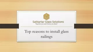 top reasons to install glass railings