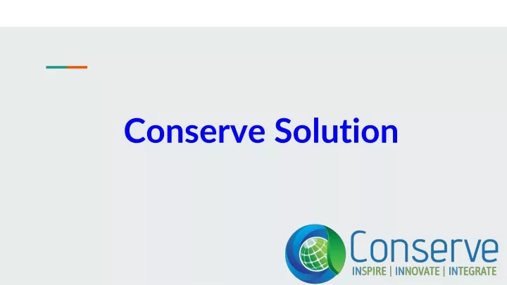 conserve solution