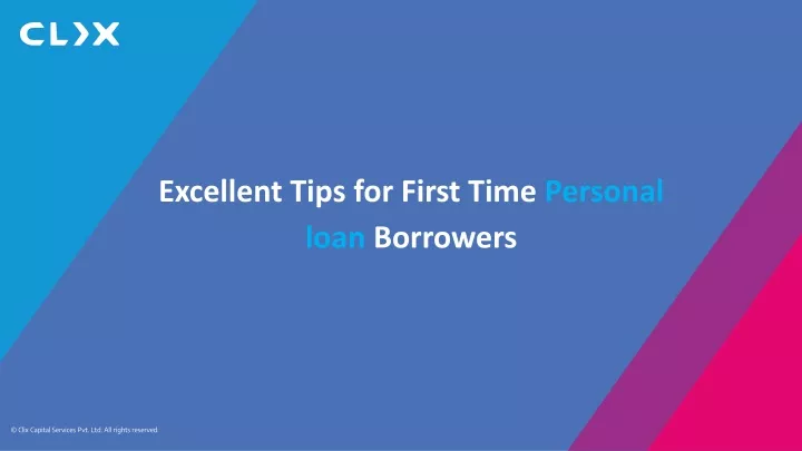 excellent tips for first time personal loan