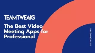 the best video meeting apps for professional