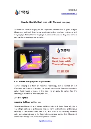 How to Identify Heat Loss with Thermal Imaging