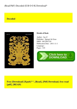 (Read Pdf!) Decoded (E B O O K Download^