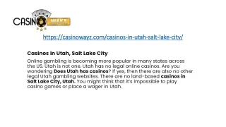 Casinos in Utah, Salt Lake City