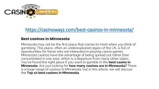 Top 10 best casinos in Minnesota