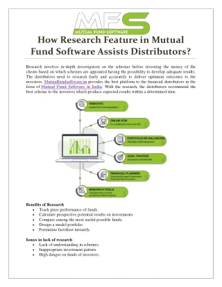 how research feature in mutual fund software