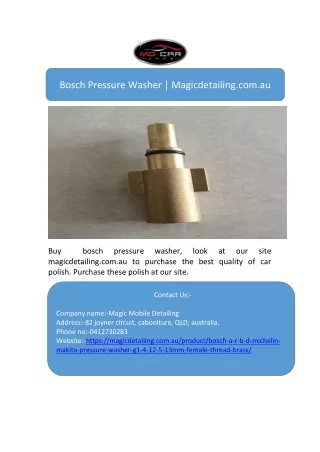 bosch pressure washer magicdetailing com au