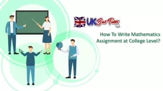 How To Write Mathematics Assignment at College Level?