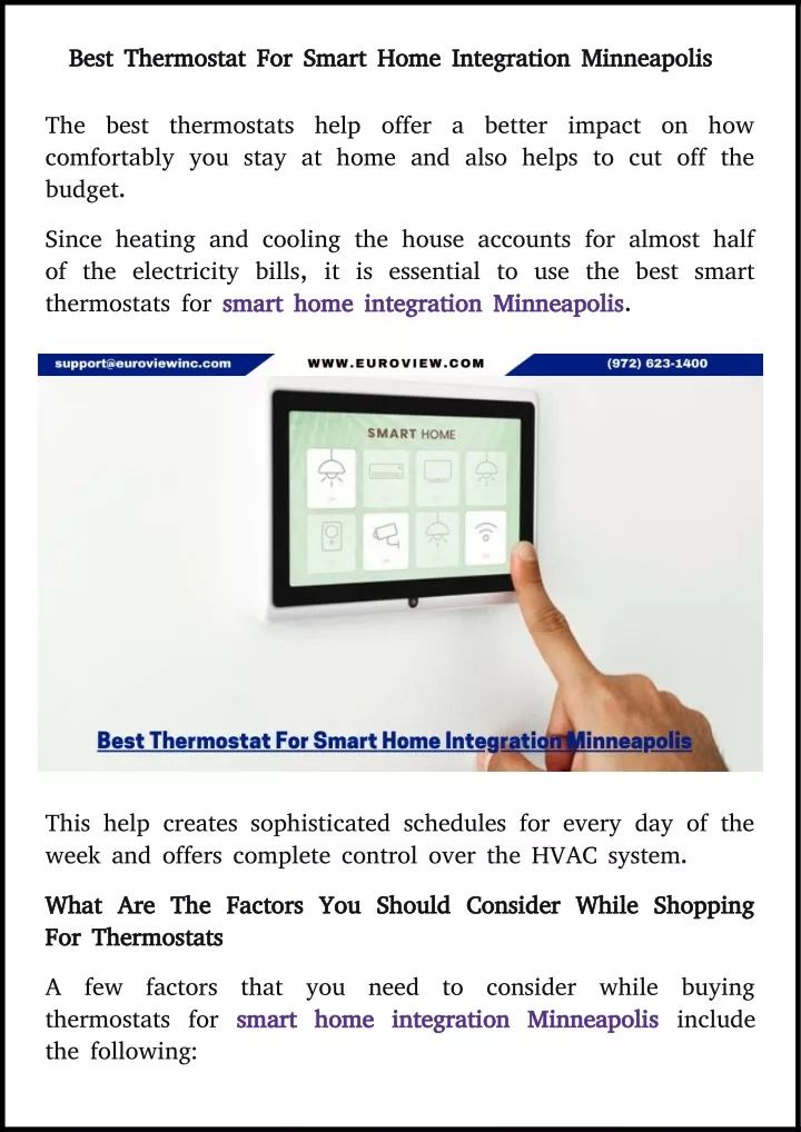 best thermostat for smart home integration