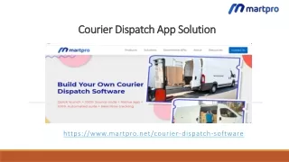 courier dispatch app solution