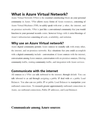 What is Azure Virtual Network?