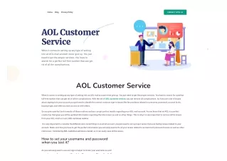 AOL Customer Service