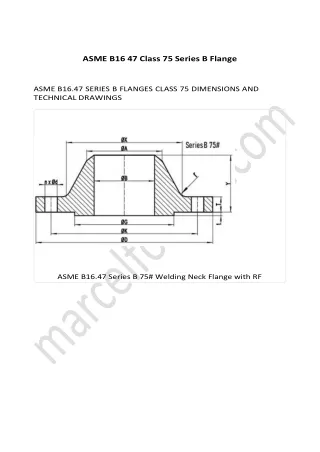 ASME-B16-47-Class-75-Series-B-Flange-Dimensions-and-Technical-Drawings