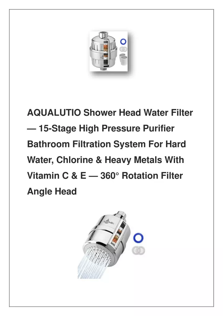 aqualutio shower head water filter