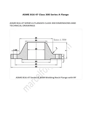 ASME-B16-47-Class-300-Series-A-Flange-Dimensions-and-Technical-Drawings