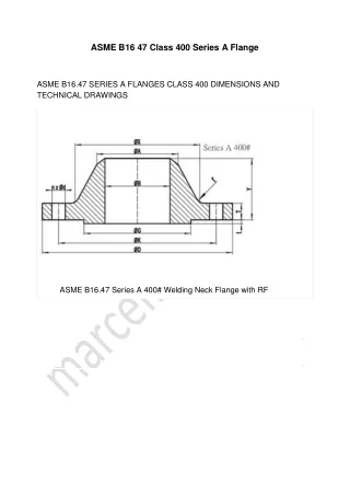 ASME-B16-47-Class-400-Series-A-Flange-Dimensions-and-Technical-Drawings