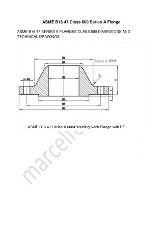 ASME-B16-47-Class-600-Series-A-Flange-Dimensions-and-Technical-Drawings