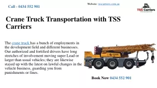 crane truck transportation services