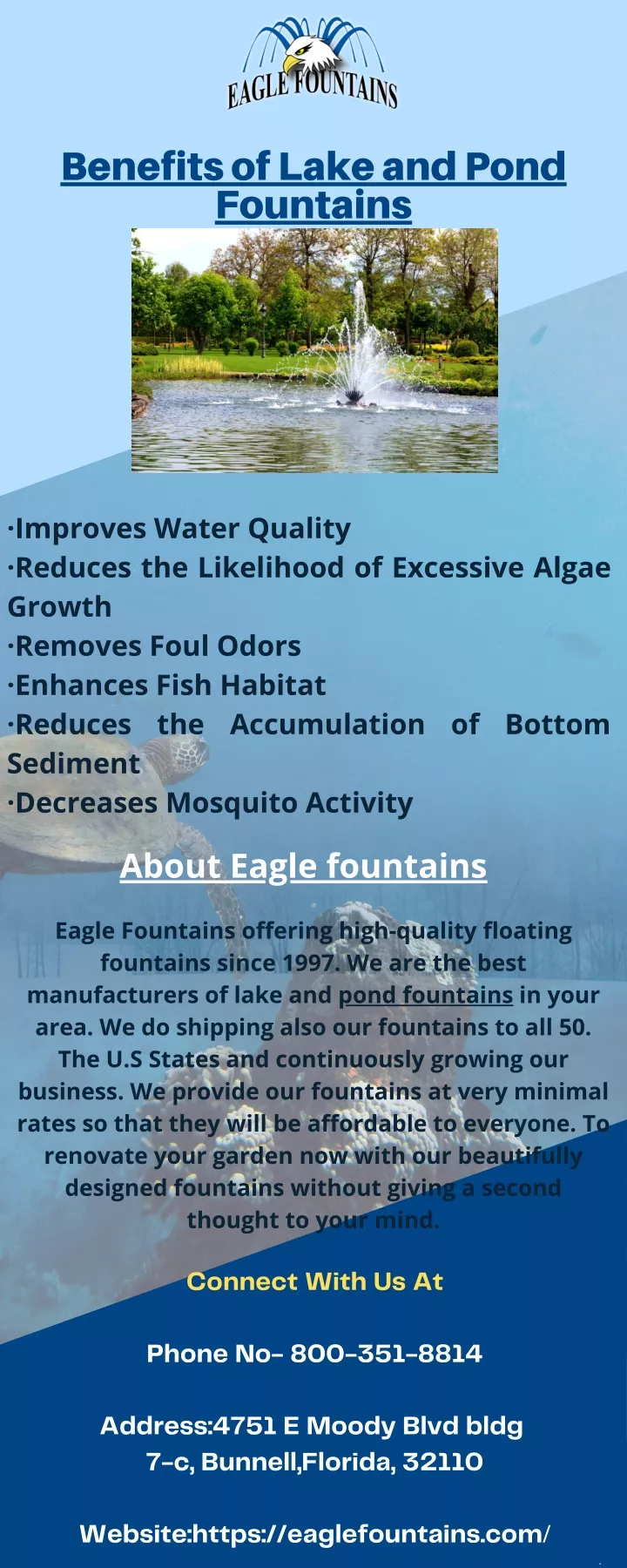 benefits of lake and pond fountains