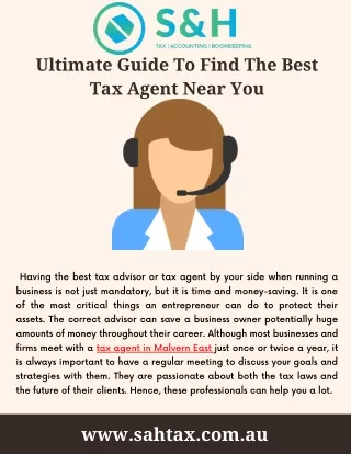 Get The Best services of tax agent in Malvern East