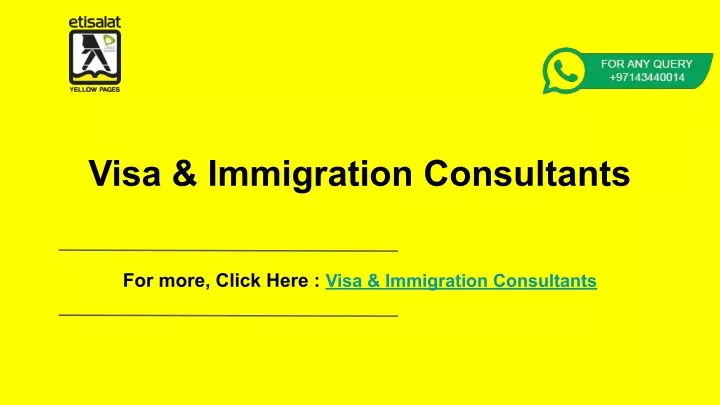 visa immigration consultants