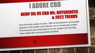 Hemp Oil vs CBD Oil