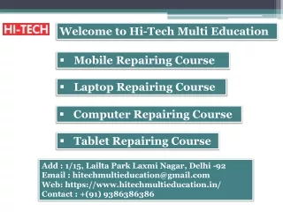 Mobile, laptop, computer repairing course in Laxmi Nagar in Delhi