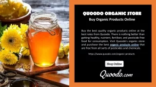 Buy best organic products from organic store quoodo