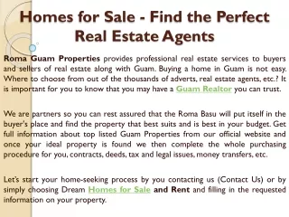 Homes for Sale - Find the Perfect Real Estate Agents
