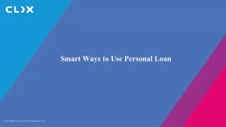 Smart Ways to Use Personal Loan