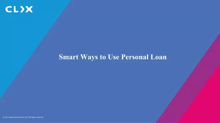 smart ways to use personal loan