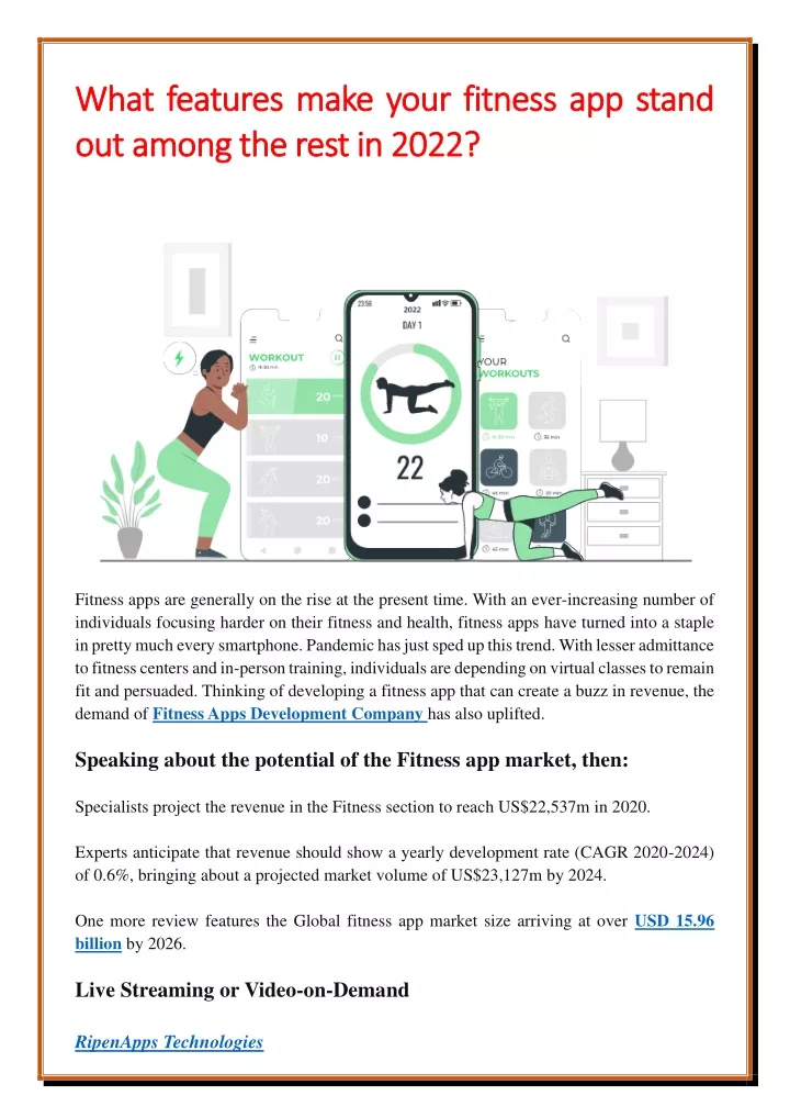 what features make your fitness app stand what