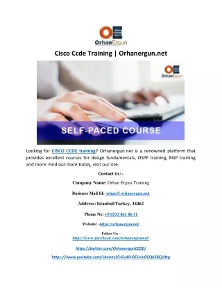 Cisco Ccde Training | Orhanergun.net