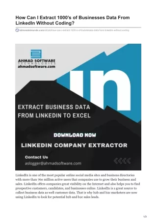 how can i extract 1000 s of businesses data from