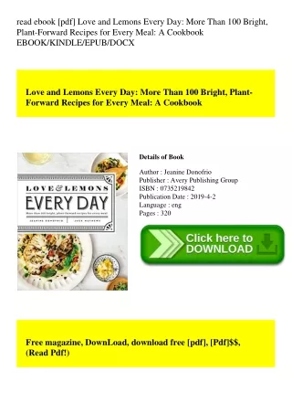 read ebook [pdf] Love and Lemons Every Day More Than 100 Bright  Plant-Forward Recipes for Every Meal A Cookbook EBOOKKI