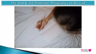 1st, 2nd & 3rd Trimester Pregnancy to-Do List