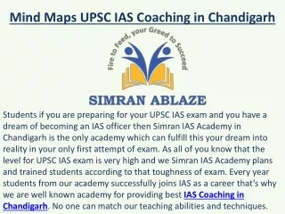 Mind Maps UPSC IAS Coaching in Chandigarh