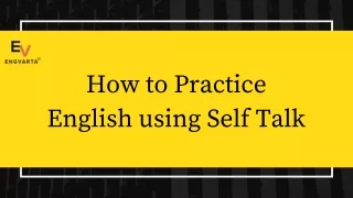 how to practice english using self talk
