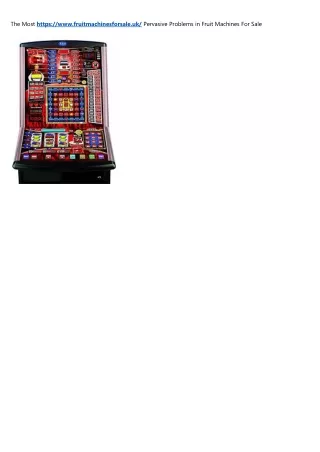 10 Facebook Pages to Follow About Fruit Machines For Sale