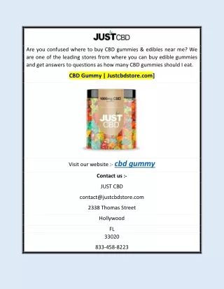 CBD Gummy | Justcbdstore.com