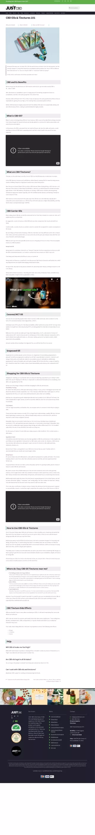 CBD Oils & Tinctures 101