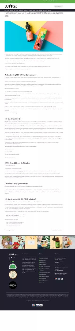 Full-Spectrum CBD Oil vs CBD Oil What’s the Difference, and What’s Best