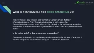 who is responsible for ddos attacking us